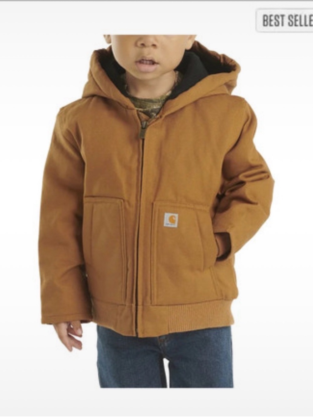 Carhartt Kids Brown Hooded Work Jacket